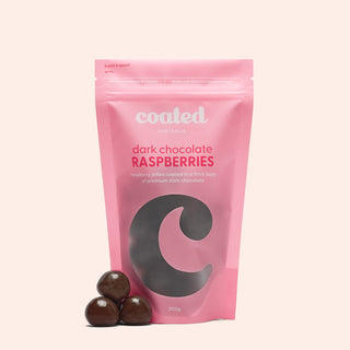 Dark Chocolate Coated Raspberries - Coated Australia - Melbourne Chocolates