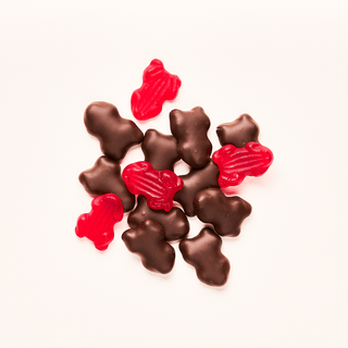 Dark Chocolate Raspberry Frogs - Coated Australia