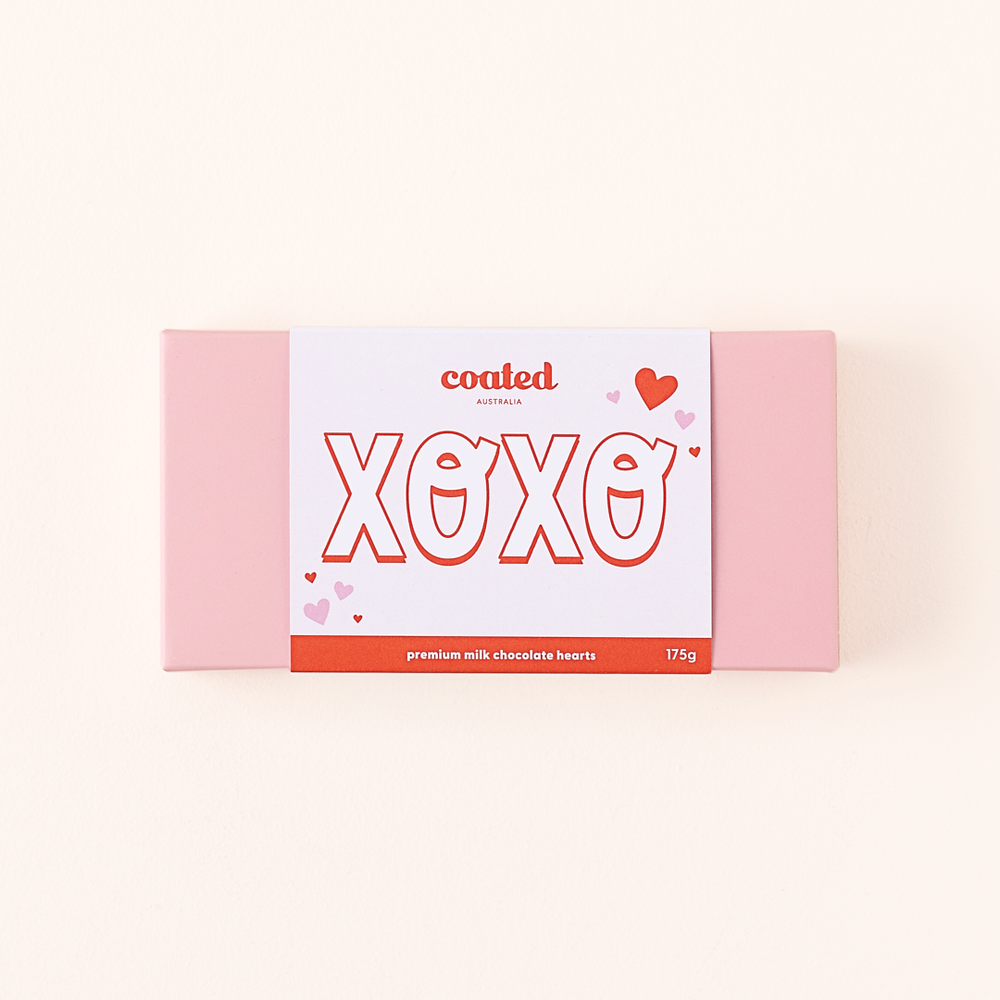 XOXO Gift Box with Milk Chocolate Hearts